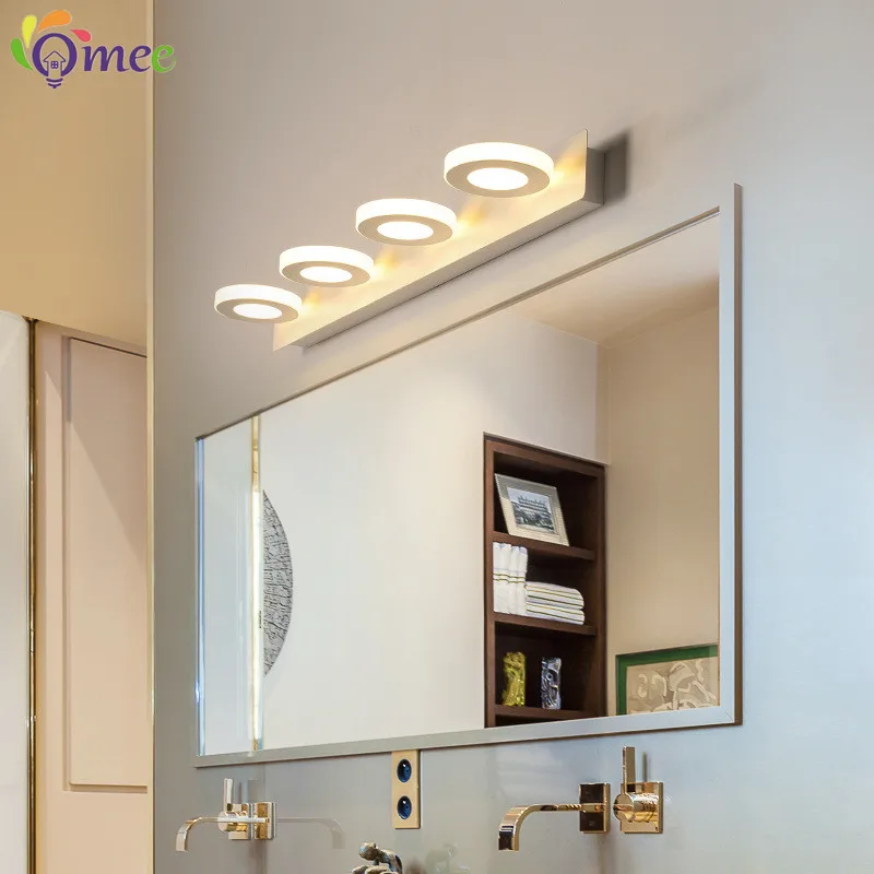 Modern Simplicity Mirror LED Wall Lamp Moisture Proof Anti-fog Fixture Indoor Bathroom Mirror Lights Bedroom Acrylic wall sconce
