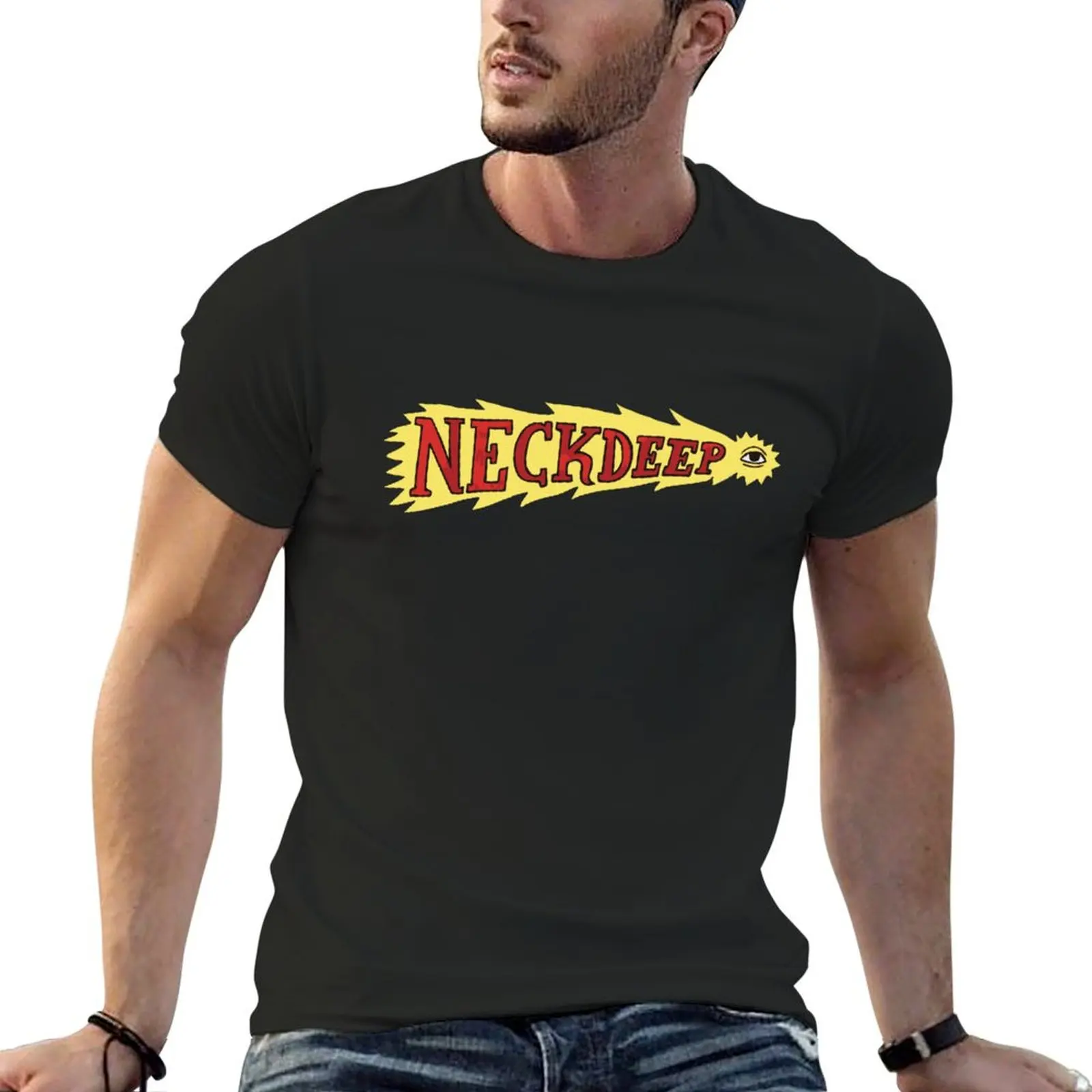 

Neck Deep Flaming Eye T-Shirt cotton graphic tees summer clothes men clothing