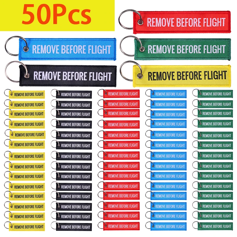 

50Pcs Remove Before Flight Key Chain Aviation ATV Motorcycle Pilot Crew Tag