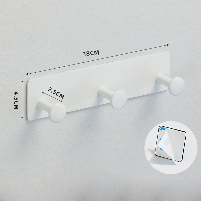 Sleek Wall-Mounted Stainless Steel Coat Rack with Adhesive Hooks for Hats, Towels, and Clothes