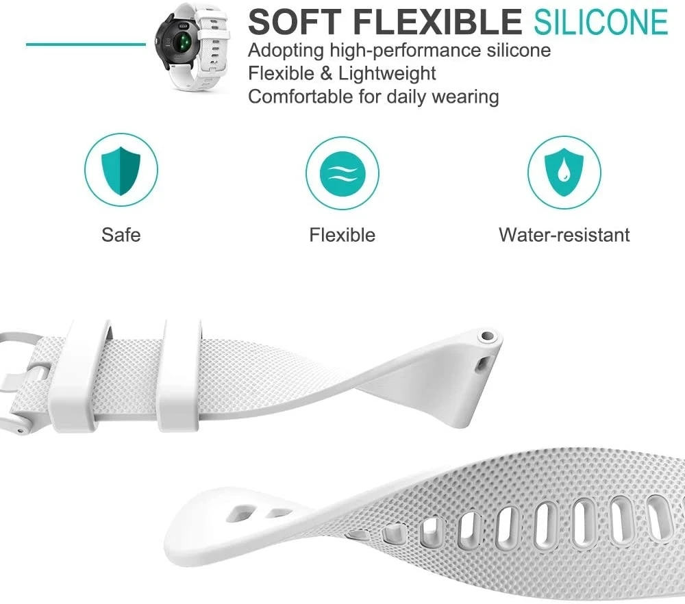 Premium Silicone Smart Watch Band Bracelet, 18mm