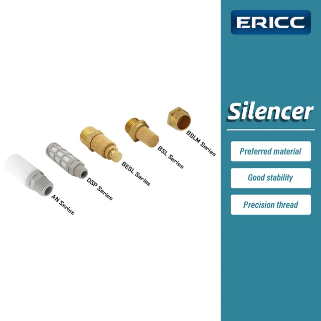 Pneumatic Brass Exhaust Muffler BSL BSLM BESL DSP 1/8 1/4 3/8 1/2 3/4 1'' Silencers Fitting Noise Filter Connector
