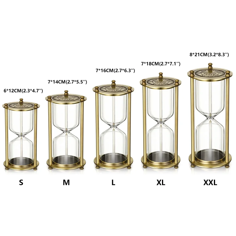 Homemade Hourglass Crown 1917 Sand Empty Bottle Timer Birthday Gift Creative Decor DIY Metal Sandglass Home Desktop Accessories sand timer,liquid hourglass timer,colored hourglass