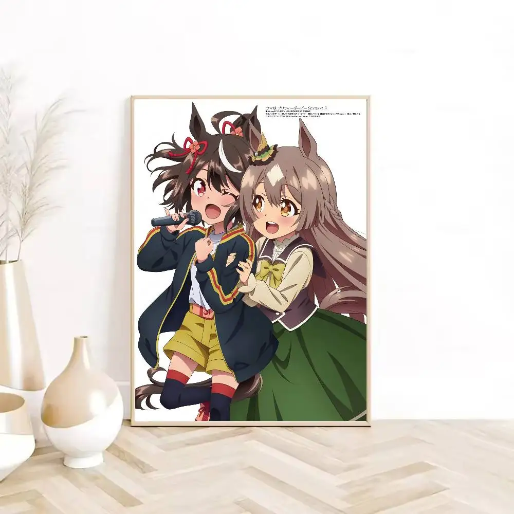 Anime U-Uma M-Musume Poster Selbstklebende Kunst Wasserdichter Papieraufkleber Kaffeehaus Bar Wohnheim Zimmer Wanddekoration – Detail 13