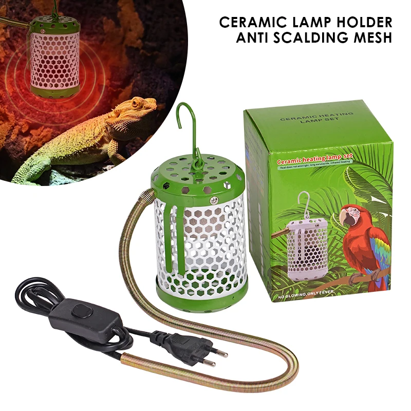 

Pet Heat Ceramic Lampshade Heating Lamp Preservation Lamp Anti-bite Anti-scalding Reptile Warm Lights Accessories Birds Supplies