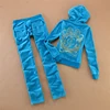 Women's Tracksuit Set Crystal Pattern Jacket and Long Pants Warm Two-Piece Set Casual Women's Outfit 4