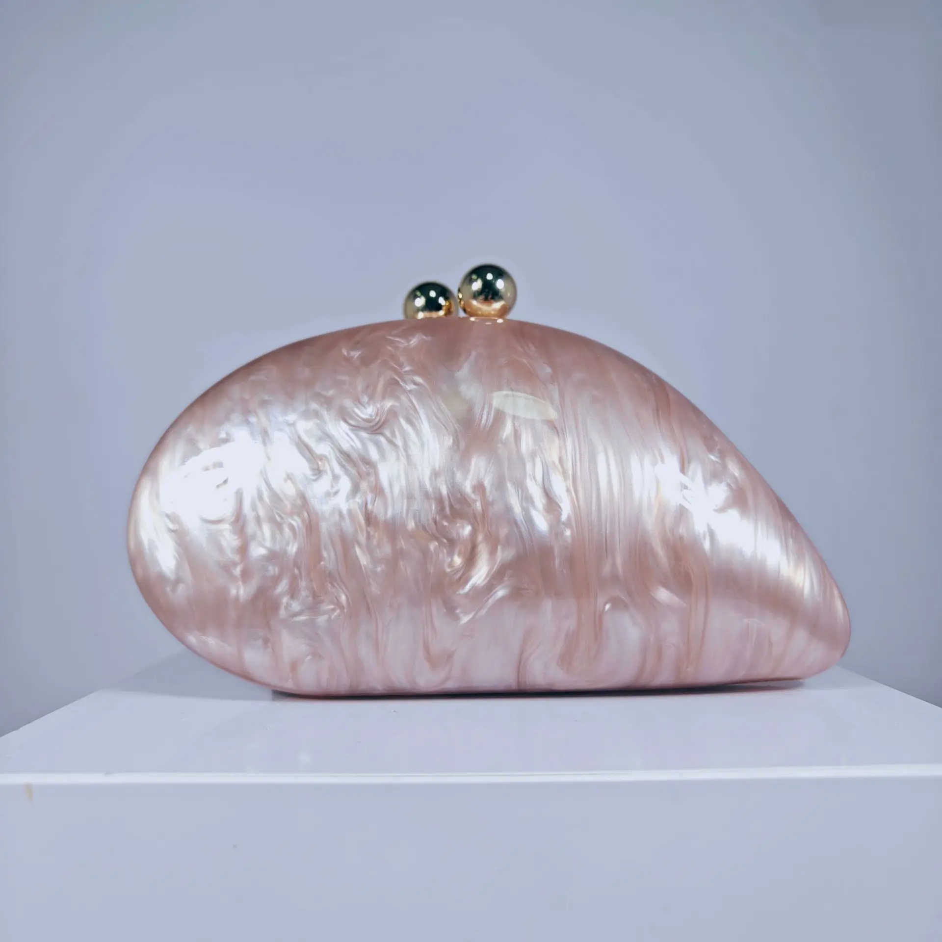 Female Acrylic Evening Clutch Purse Women Chic And Elegant Luxury Pink Box Clutches Handbags Unique Wedding Party Purses