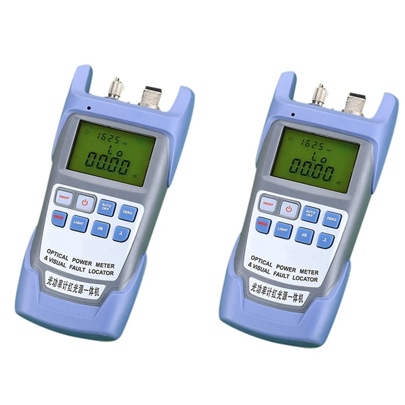 

2X AUA-9 1Mw Power FTTH Fiber Optic Optical Power Meter Cable Tester