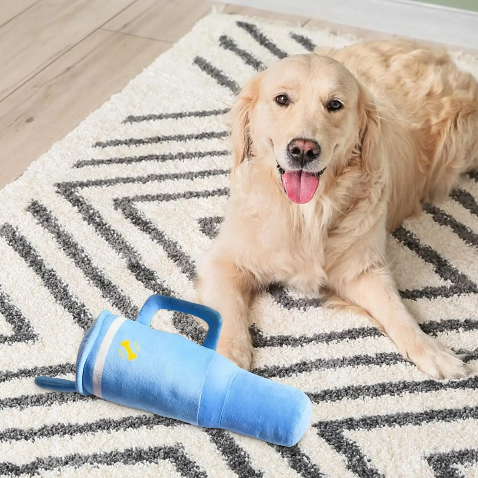 Squeaky Dog Toys Plush Water Cup For Chew Training Pet Chewing Exerciser For Large Medium Small Breeds Chew Play Training