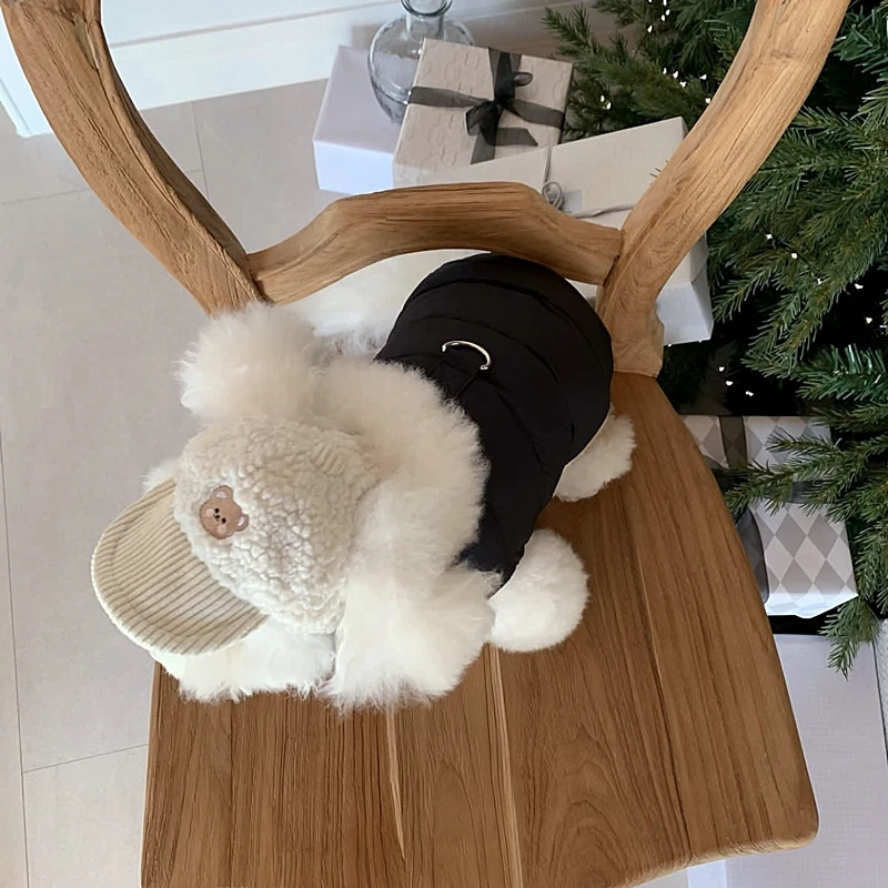 매력적인 애완 동물 면화 의류 개 겨울 의류 Bichon 따뜻한 코트 포메라니안 솔리드 컬러 옷 강아지 두꺼운 코트