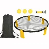 Mini Beach Volleyball Spike Game Balls Set Outdoor Team Sports Lawn Fitness Equipment Net With 3 Balls For Outdoor Sports 1