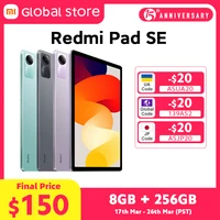 Global Version Xiaomi Redmi Pad SE Snapdragon 680 8GB RAM 256GB ROM Mi Tablet Quad speakers Dolby Atmos 90Hz 11" Display 8000mAh 1