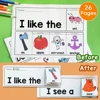 26pages English 26 letter Phonics DIY flip book Early education Material teaching aids learning toys coloring practice worksheet 1