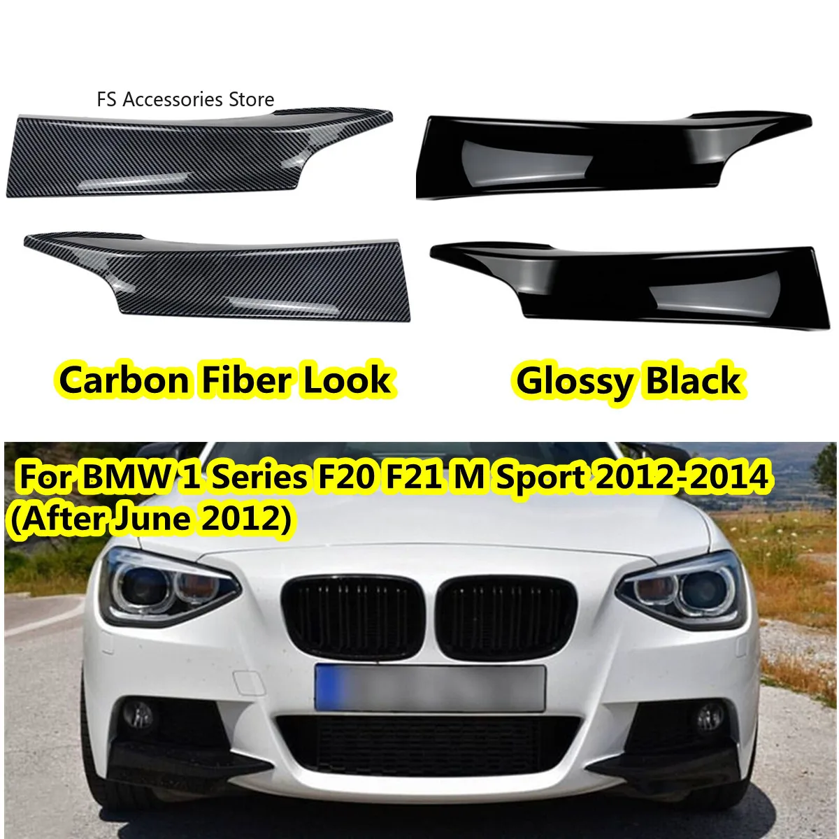 

Крышка противотуманной фары, отделка передних канавок, сплиттер для BMW 1 серии F20 F21 M135i Pre LCI M-Sport 2012-2015, комплект для переднего бампера, губ