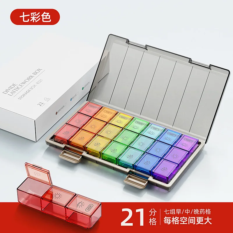 Deluxe 7-Day Waterproof Pill Organizer with Large Capacity & Moisture-Proof Seal