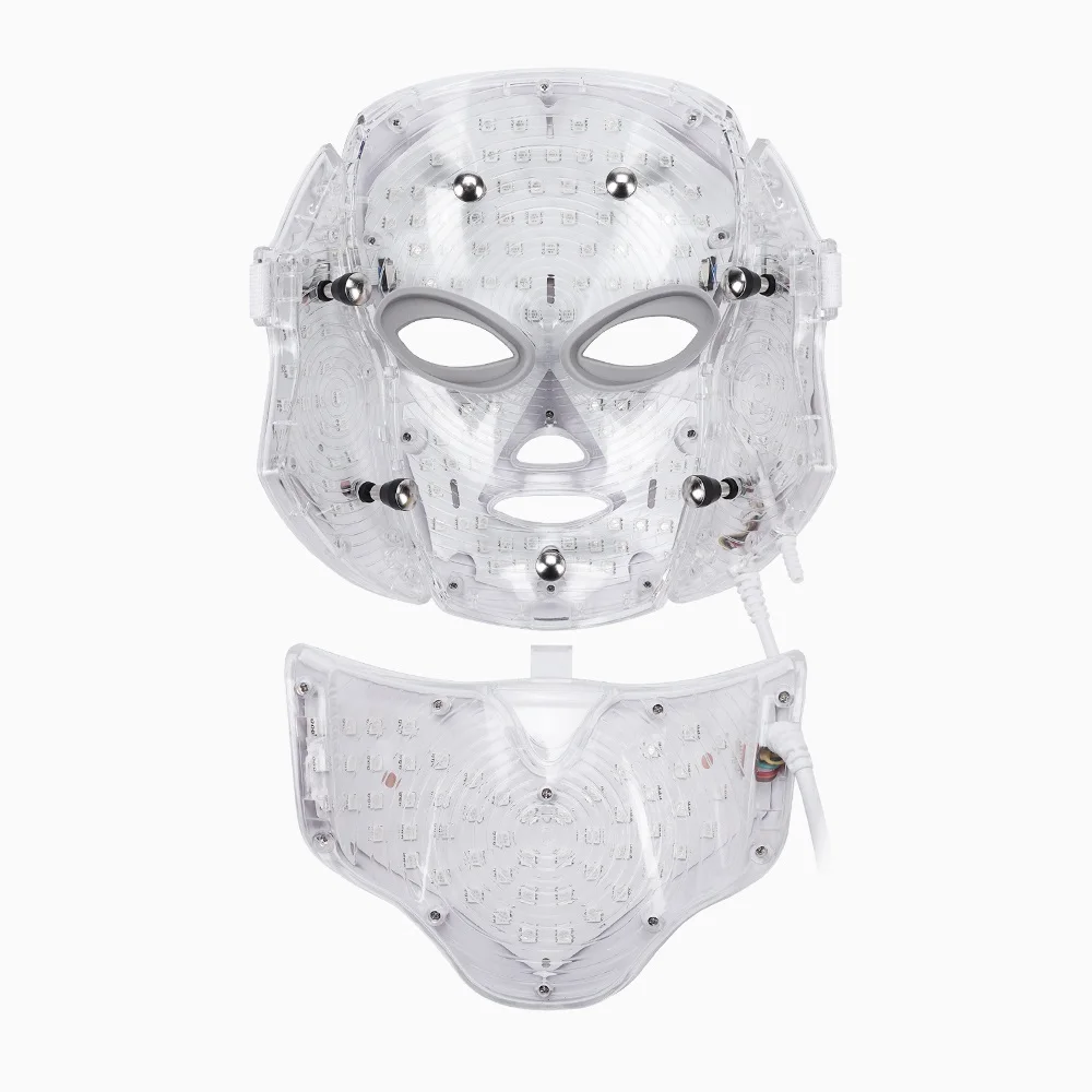 7 Colors LED Facial Mask with Neck LED Light Photon Mask Skin Rejuvenation Anti Acne Beauty Device Face Lifting Firm Massager facial neck mask,led facial mask,facial machine