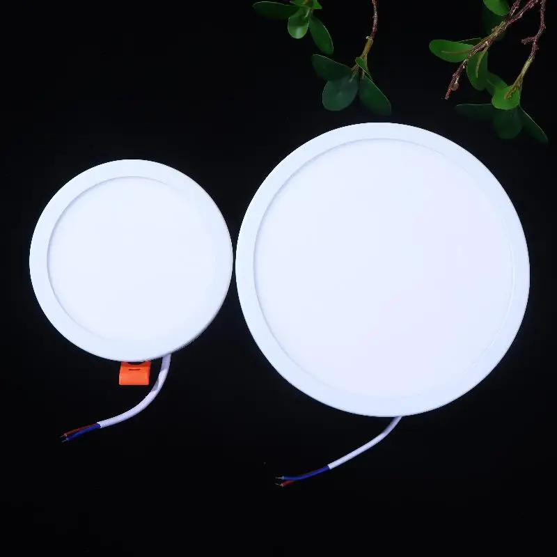 1Pc LED 패널 조명 표면 통 8W 15W 220V 라운드 패널 조명 흰색 실내 침실 LED 조명