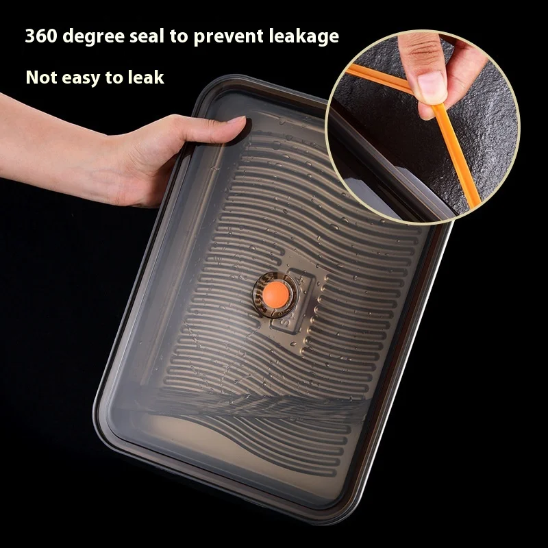 304 Stainless Steel Lunch Box With Airtight Lid Reusable Portable Airtight Food Big Capacity Dumpling Storage Fresh Box Crisper