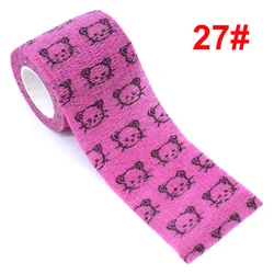 Animal Pattern Self-Adhesive Elastic Bandage - 4.5m Sports Wrap Tape for First Aid and Pet Care (Cat)