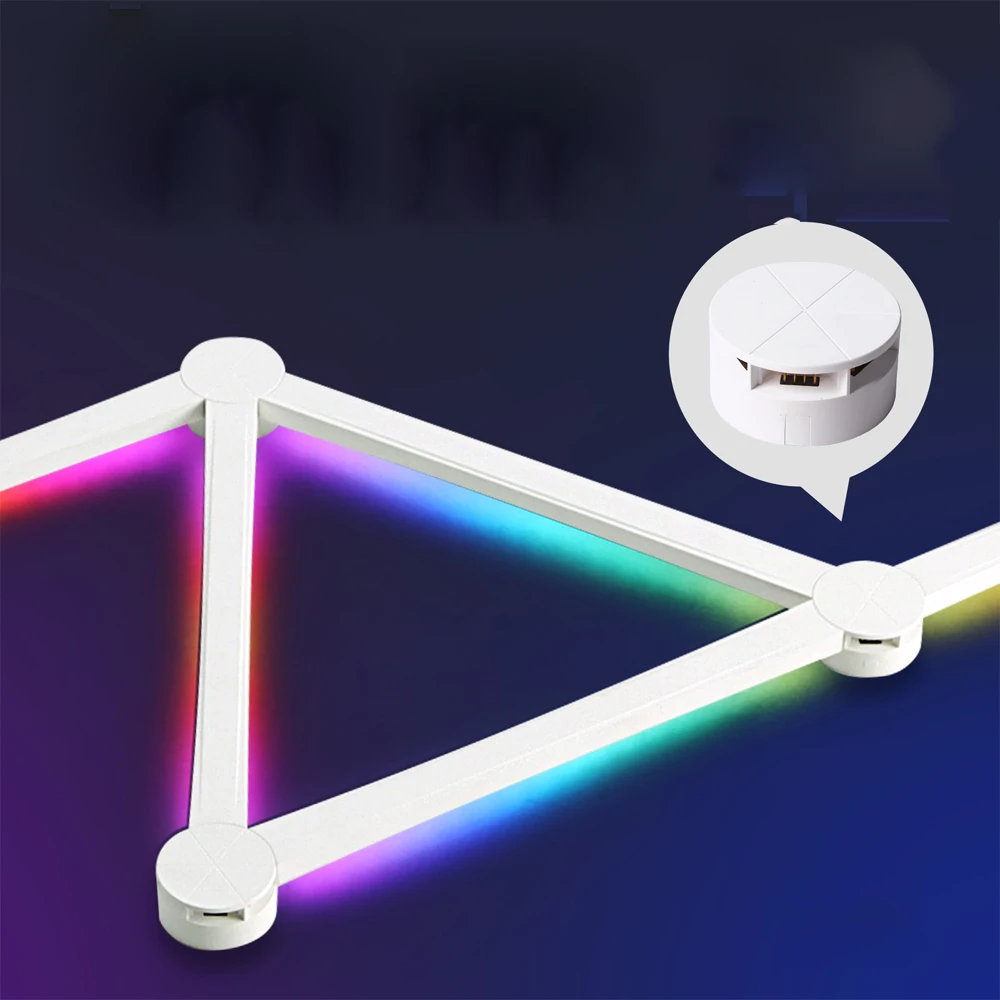 USB 스마트 스플라이싱 RGB LED 야간 조명, DIY 실내 벽 장식, 분위기 벽 램프, 크리에이티브 사운드 픽업 LED 양자 조명, 5V