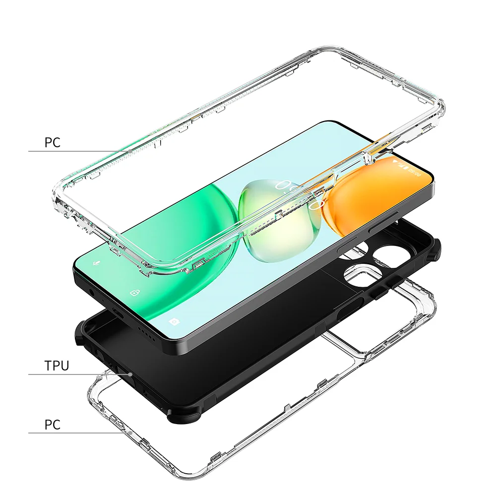 Multicolor Hybrid Shockproof Phone Case with Airbag Corners
