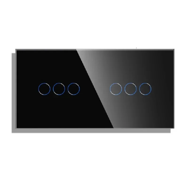 Bingoelec Triple Glass Panel 158mm Triple 1Gang For Wall Switch Function Part DIY with Metal Frame access panel