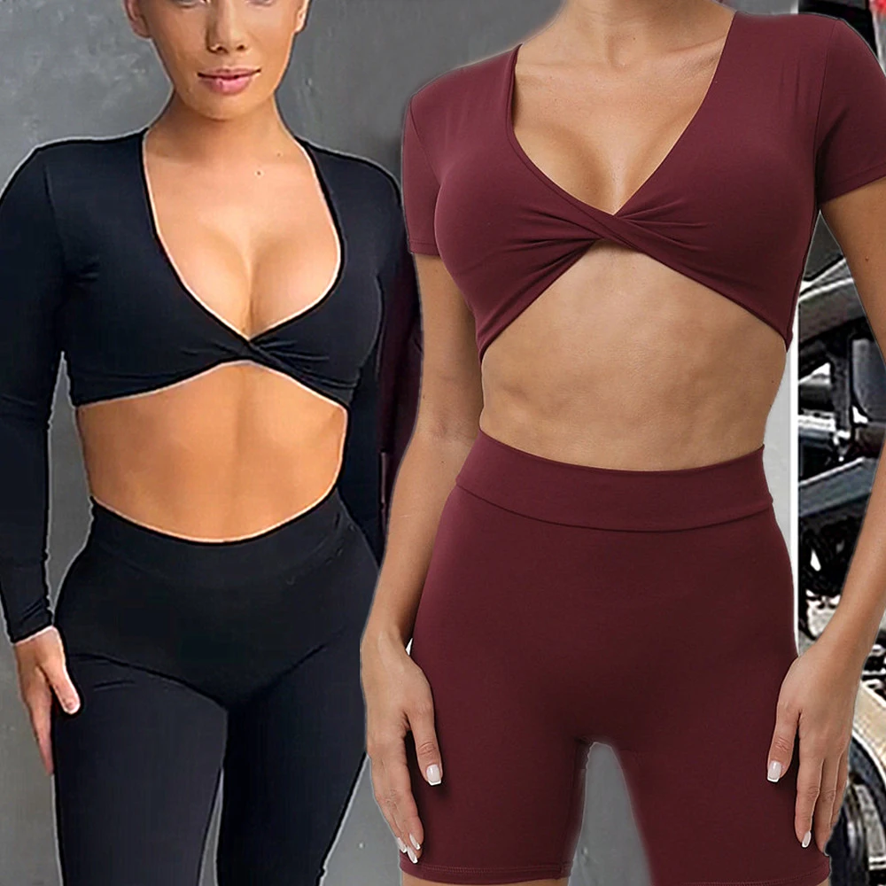 Pad fitness women gym yoga top short crop yoga shirt sport t shirts workout clothes exercise clothing sports t shirt