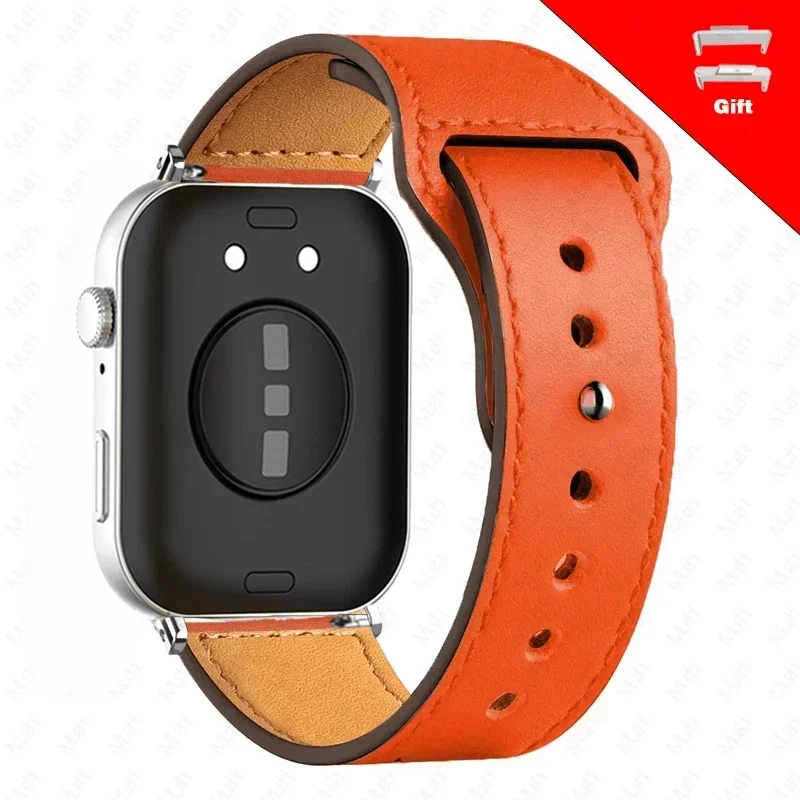 Premium Leather Smartwatch Band - Elegant Replacement Wristband Strap Accessories