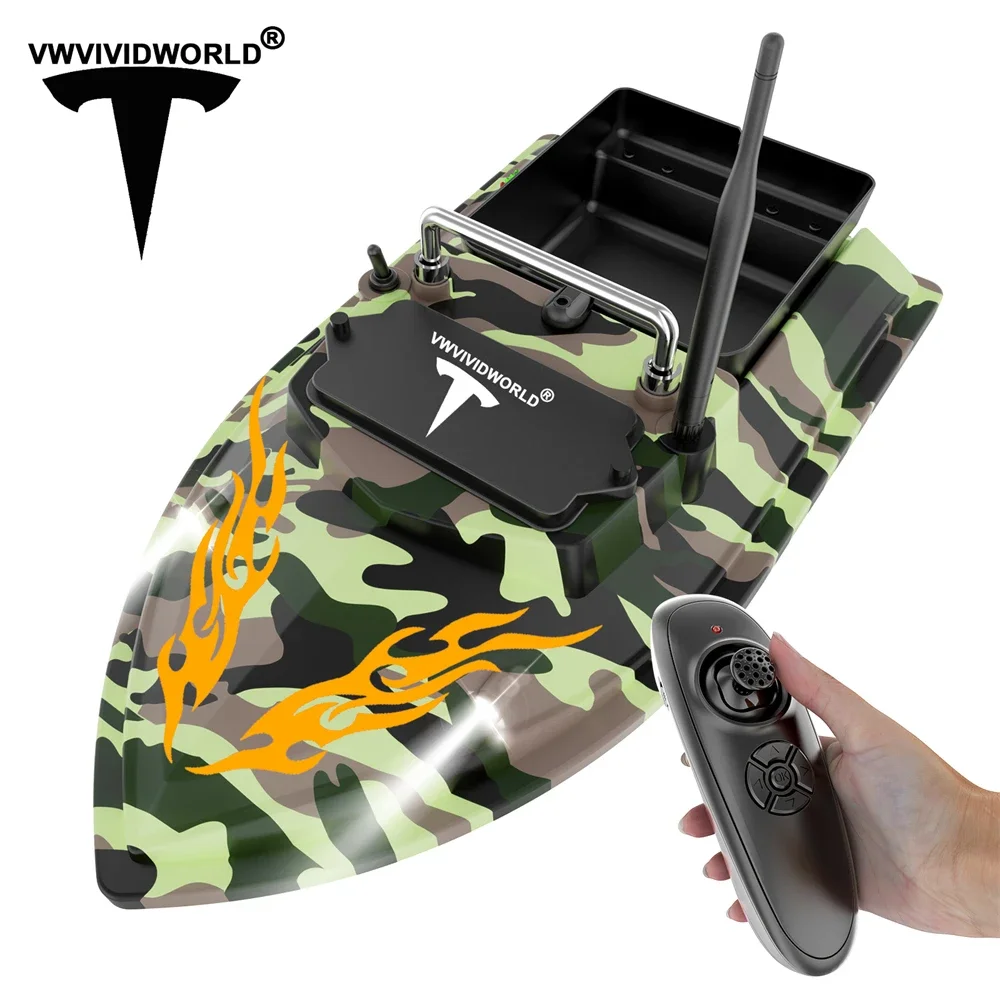 VWVIVIDWORLD Brand,High Quality,2024 New,Dual Battery,Long Battery Life,Large Capacity,RC Bait Boat,Remote Control Bait Boat 5