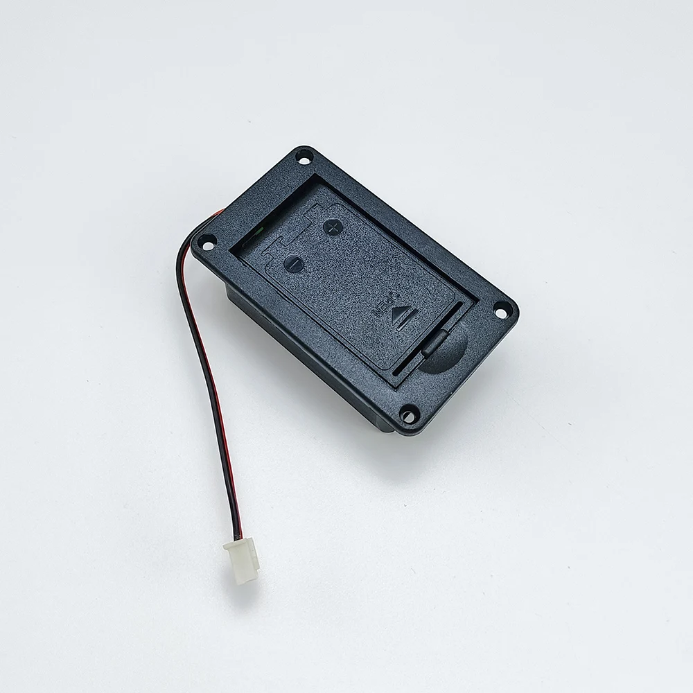 Gitarrenteile 9V Batteriegehäuse Halter Abdeckbox für Akustikgitarre Bass Pickup Schwarz von 1 Stück – Detail 5