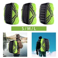 Backpack Rain Cover Waterproof High Visibility with Reflective Strip Rucksack Covers for Camping Traveling Outdoor Activities 2
