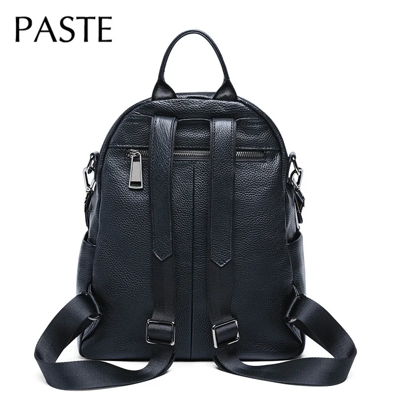 2024 Rivet Large Capacity Women Backpack Full Top Genuine Real Cow Leather Female Shoulder Bag High Quality  Ladies's Schoolbag 3