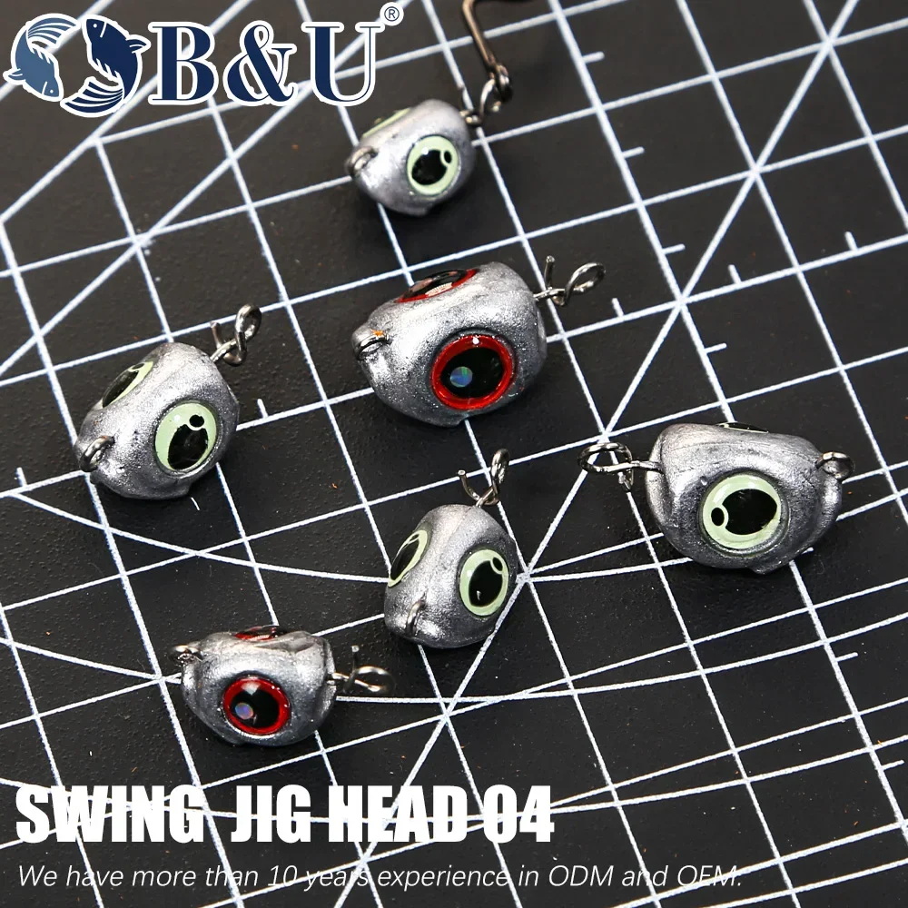 Têtes plombées cheburashka swing jig pour leurres souples - Pêche carnassiers France