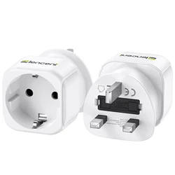 Universal Travel Adapter with Overload Protection - 2 Pack - Other (2Pack EU to UK)