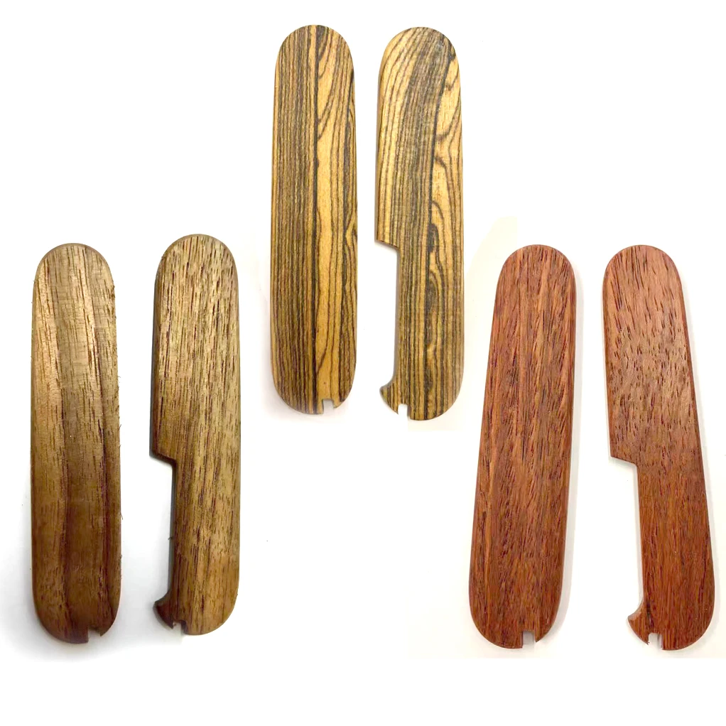 CNC Custom Natural Wood Grip Handle Scales for Swiss Army Knives - DIY Replacement Accessories