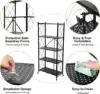 5 Tier Metal Storage Shelves with Wheels Heavy Duty Foldable Garage Shelving Unit for Easy Organization Ideal for Kitchen Garage 2
