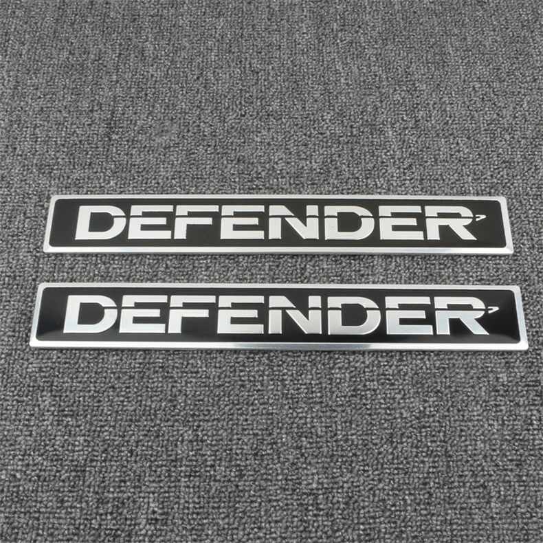 

3D Aluminium Car Letters Decals Sticker For Land Rover Defender RC 110 130 90 Head Hood Replace Emblem Badge Accessories Styling