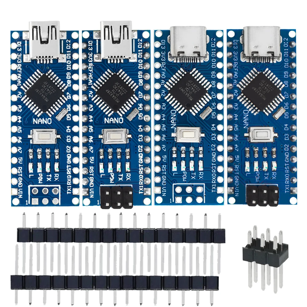 Typ-c Micro Mini USB Nano 3.0 mit Bootloader kompatiblen Controller für Arduino CH340 USB-Treiber 16 MHz Original IC ATMEGA328P – Detail 24