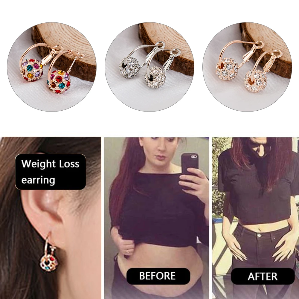 4pcs/Lose Weight Magnetic Health Jewelry Magnetic Slimming Earrings Slimming Patch Magnets of Lazy Paste Slim Patch Body Shaper