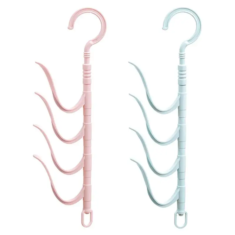 

Rotating Scarf Hanger 4PCS Hooks Multi-Use Clothes Organizer Household Organization Rack Closet Supplies For Laundry Room