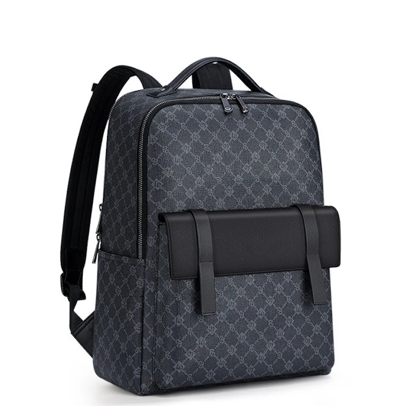 Casual PU Backpack With Large Capacity 13” Computer Waterproof For Work Business Travel As Present For Husband Boyfriend Boss 2