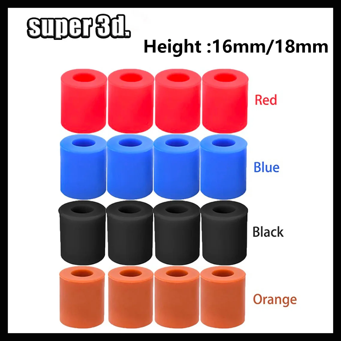 4PCS/set Hot Bed Leveling Column Silicone Solid Spacer Platform Leveler For CR-10/ CR10S CR-X Ende-3 3D Printer Parts high temperature silicone solid spacer hot bed leveling column for cr 10 cr10s ender 3 3d printer parts