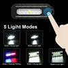 LED Red Blue Caution Emergency Police Light with Clip USB Rechargeable Shoulder Flashing Warning Safety Torch Bike Tail Lamp 4