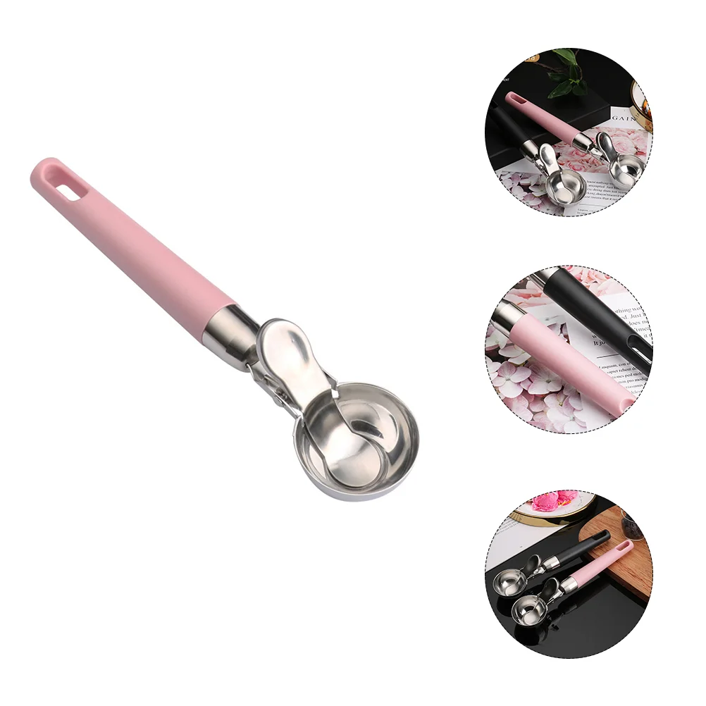 

Stainless Steel Ice Cream Scoop Dessert Ball Spoon Cookie Biscuits Meatball Dough Scooper