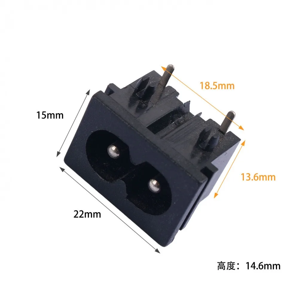 10PCS AC-003 전원 소켓 2핀 AC 전원 잭 암 소켓 250V 25A 가전 제품용 범용 AC 전원 콘센트