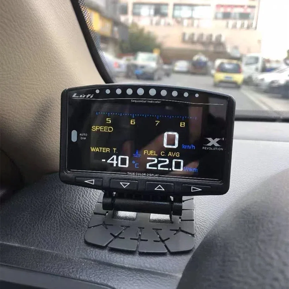 자동차 2.8인치 HD 디스플레이 다기능 OBD2 게이지 Lufi-X1 (터보 압력 측정 기능 포함)