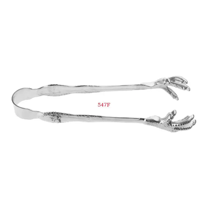 547F Stainless Steel Ice Tongs Kitchen Bar Small Serving Tongs Claw Sugar