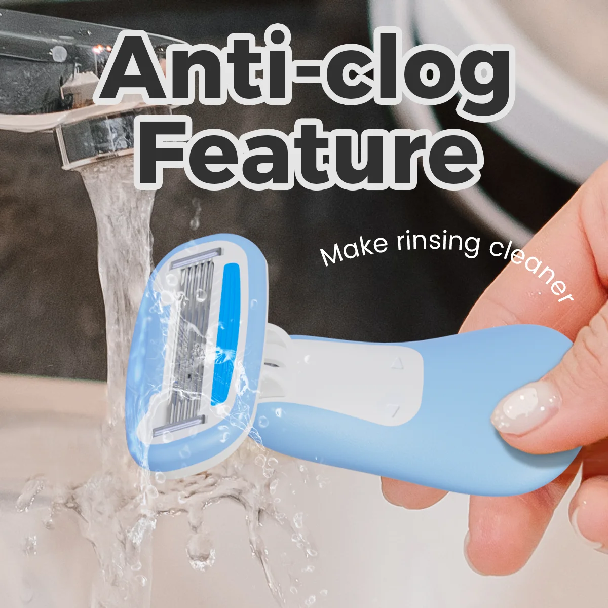 Portable Women's Razor with 5-Layer Skin Care Soap Blades