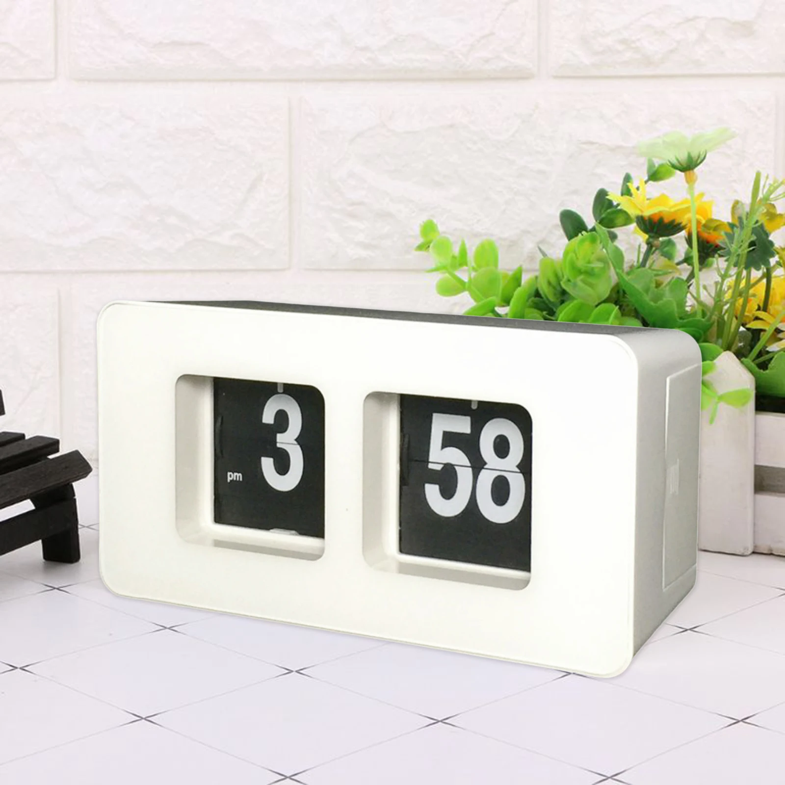 Horloge Murale Numérique Vintage Classique Silencieuse À Piles Avec