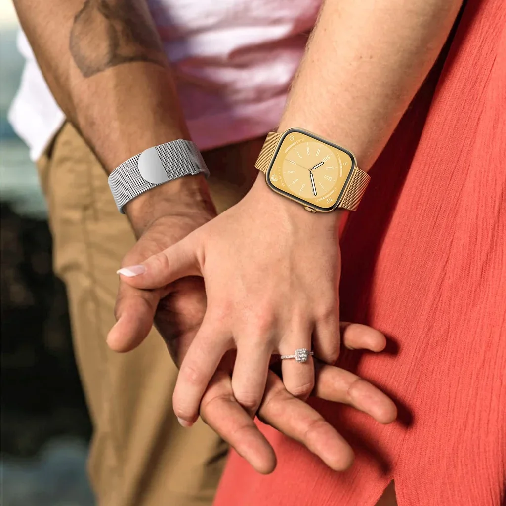 Sleek Milanese Apple Watch Band with TPU Screen Protection